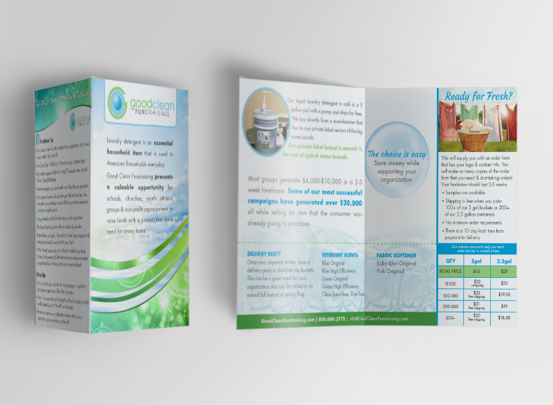 Laundry detergent brochure design