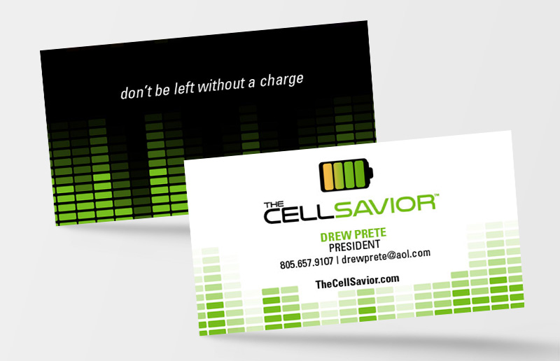 business card design phoenix cell savior