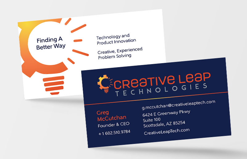 Product innovator business card design