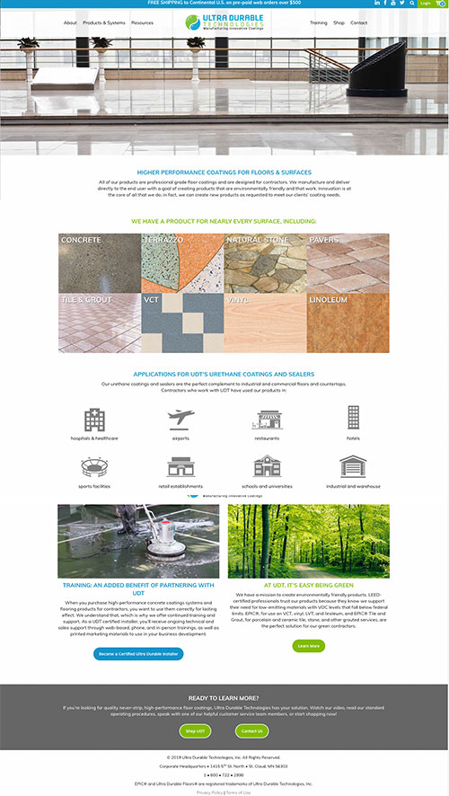 Floor coatings store ecommerce website designs