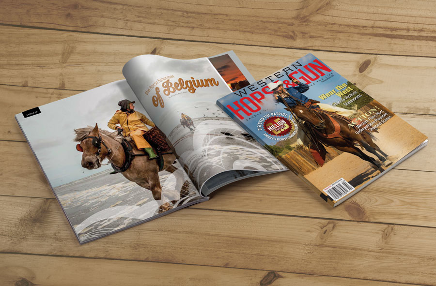 Horse riding magazine design sample