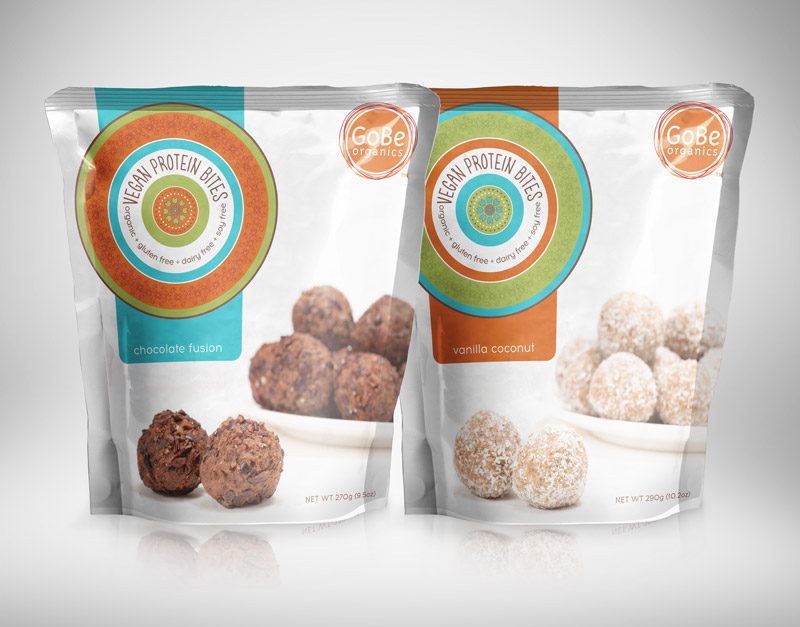 Vegan snacks Packaging design sample