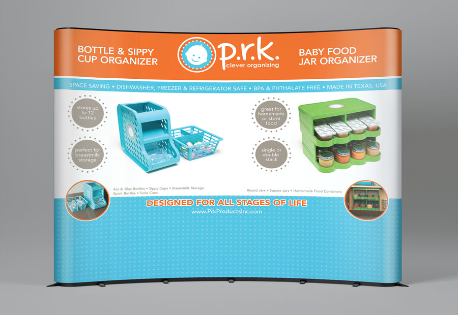 Room organizing kit trade show booth banner design