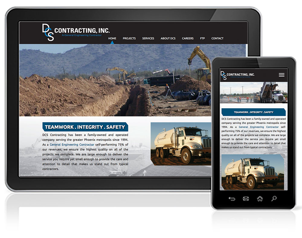 Open Project DCS Contracting Phoenix Website Design