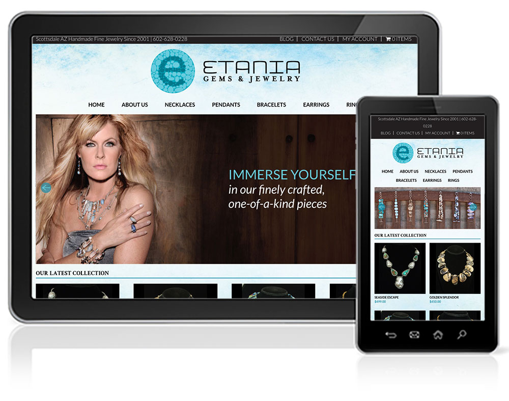 Open Project Etania Gems Ecommerce Website Design