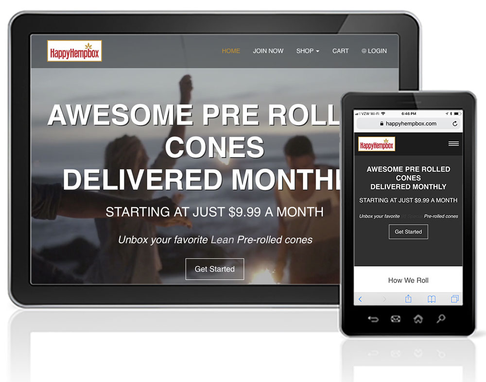 Open Project Happy Hemp Box Ecommerce Website Design