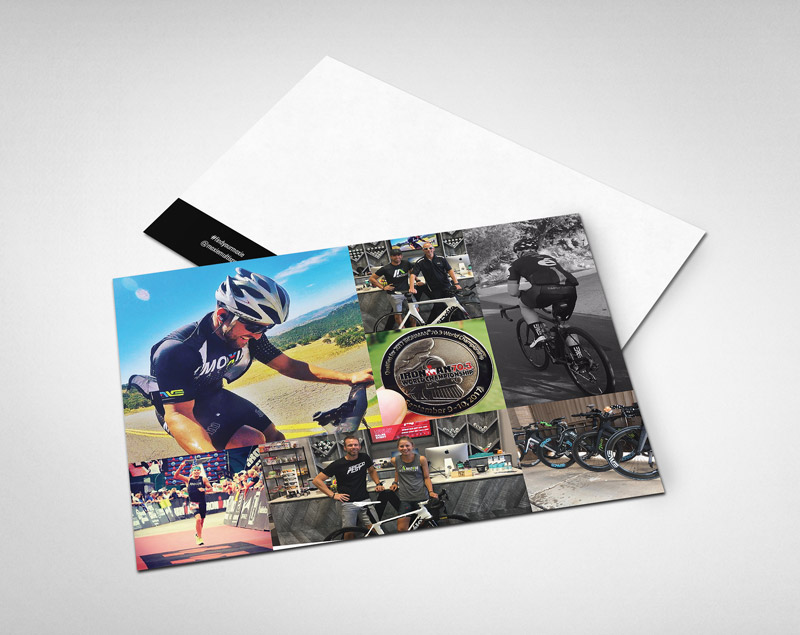 Biker championship postcard design