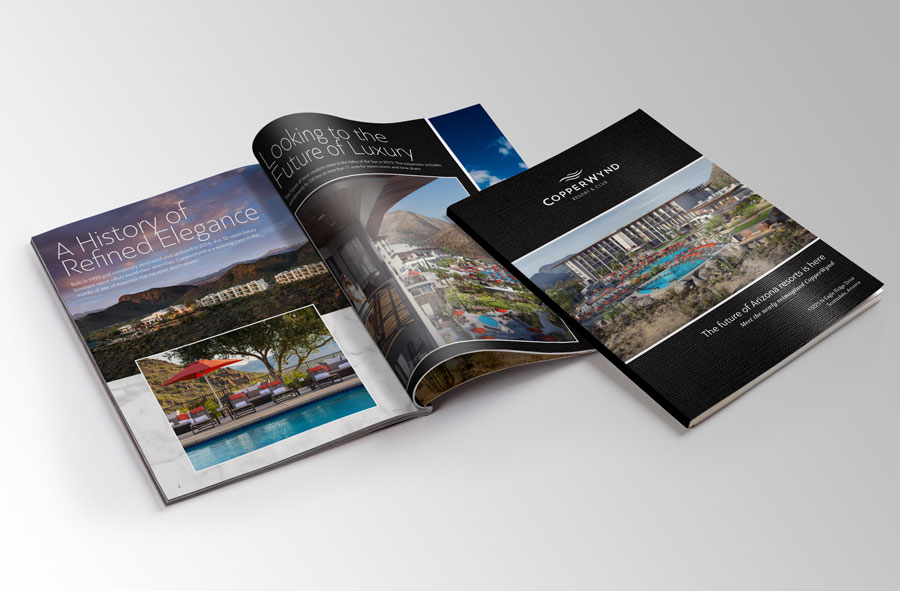 Luxury Resort magazine design sample