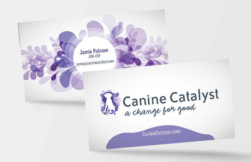 Animal training specialist business card design sample