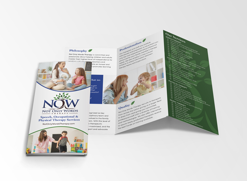 Restoration therapy services’ brochure design sample