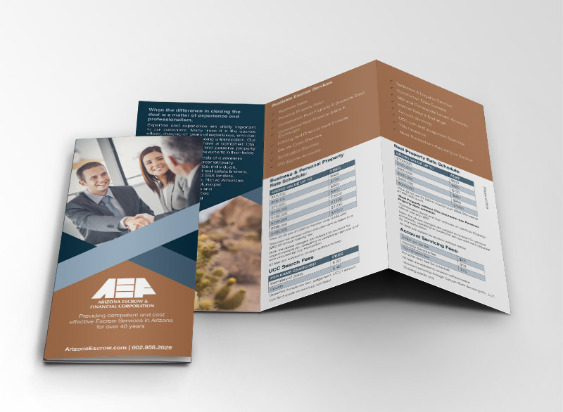Escrow and Financial consultant’s brochure design
