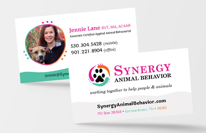 Animal behaviorist expert business card design