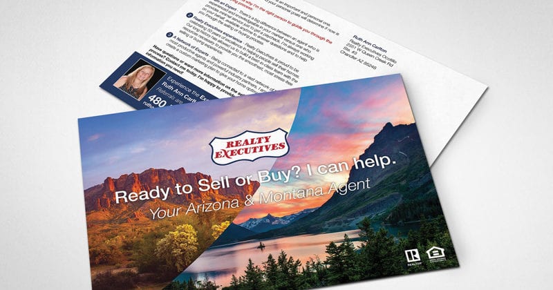 Property realtor’s postcard design sample
