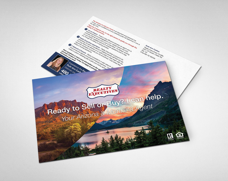 Property realtor’s postcard design sample