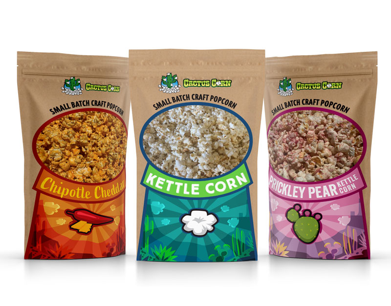Design Packaging Done for a Local Phoenix Craft Popcorn Company