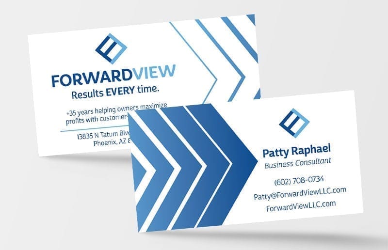 Business consultant business card design sample