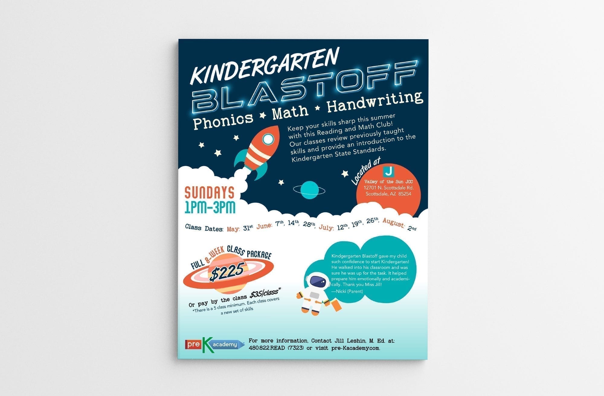Kindergarten marketing flier design sample