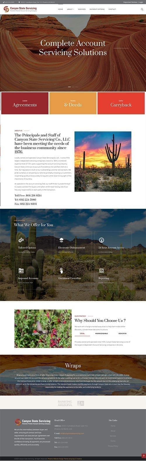Phoenix Web Design Company Canyon State