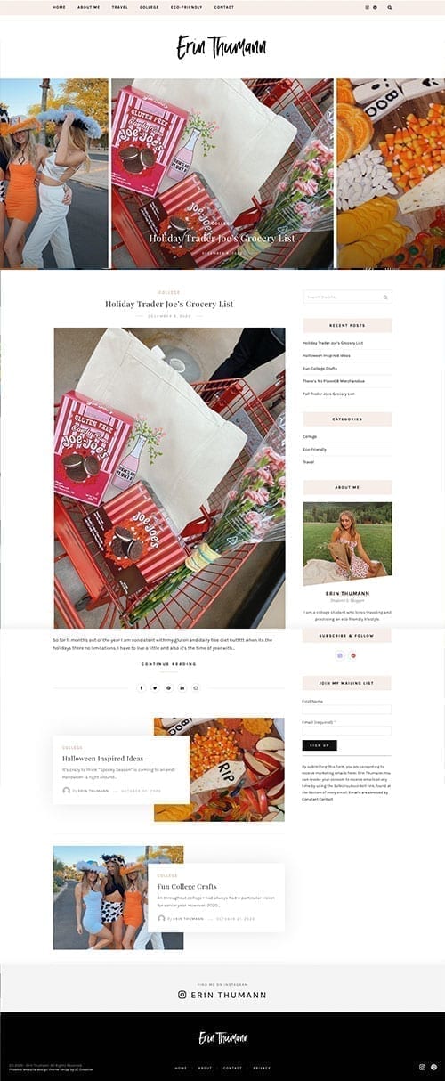 Gift shop website design