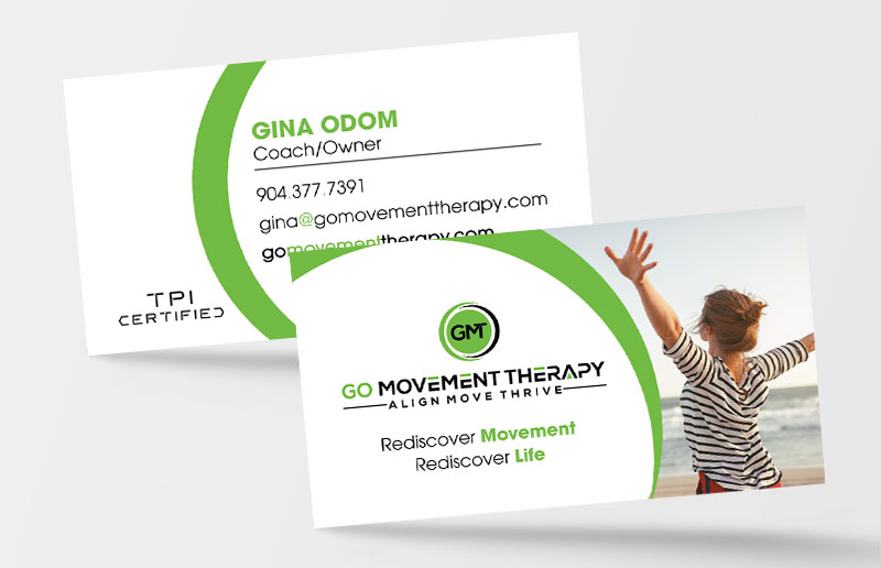 Therapist business card design sample