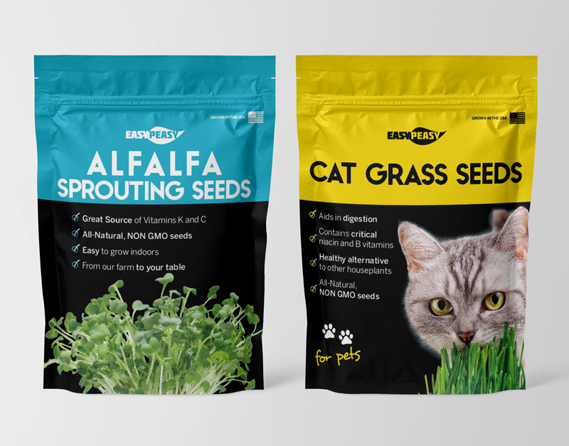 Cat Food packaging design sample