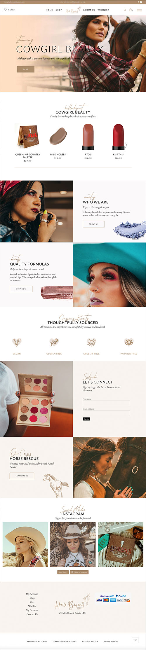 Makeup store ecommerce website design