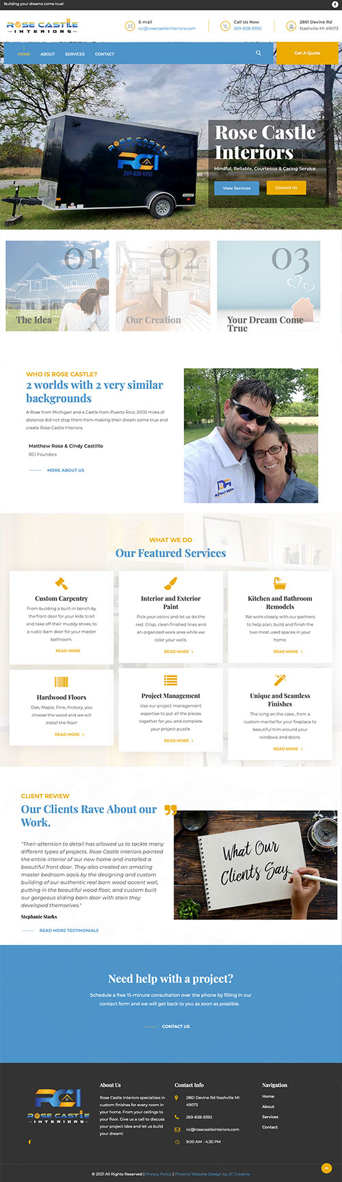 Interior designer website design