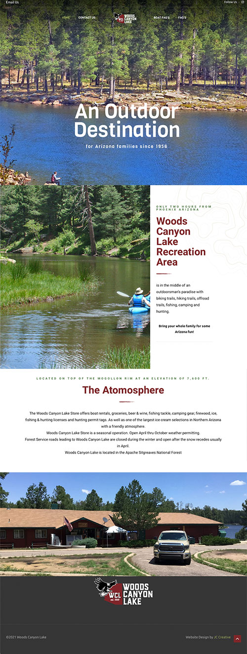 Outdoor recreation park website design